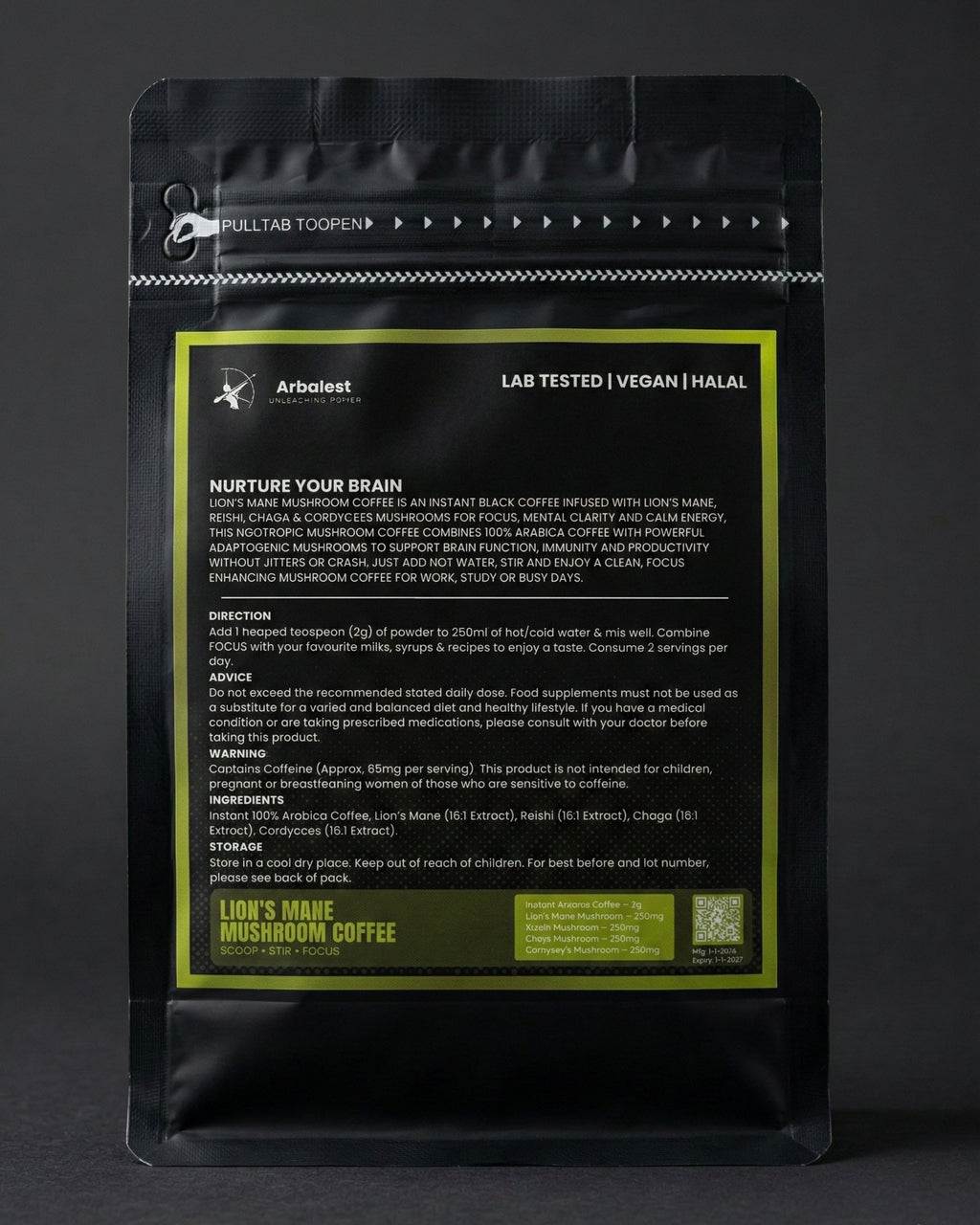 Lion’s Mane Mushroom Instant Coffee